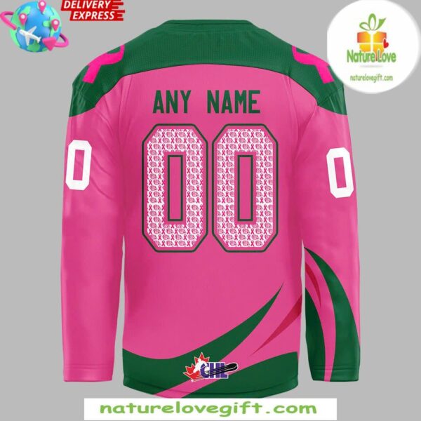 Everett Silvertips 2025 Pink in the Rink Hockey Jersey