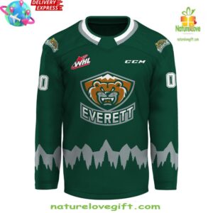 WHL Everett Silvertips CCM 2024 Green Hockey Jersey