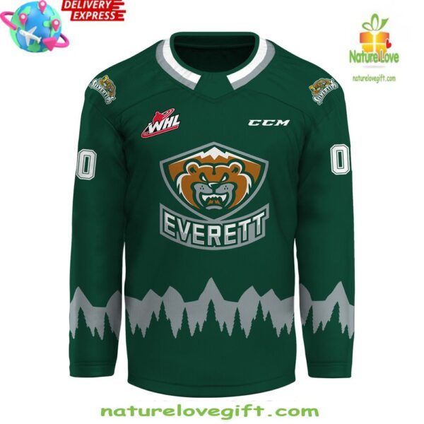 Everett Silvertips CCM Green Hockey Jersey 2025 WHL