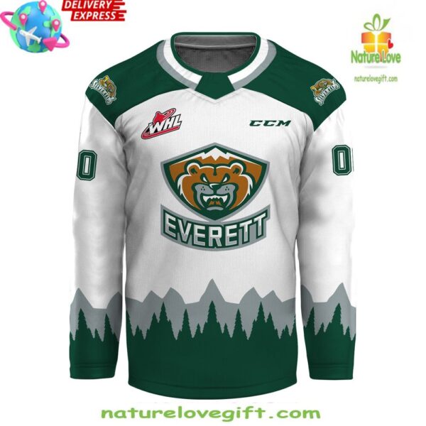 Everett Silvertips CCM White Hockey Jersey 2025 WHL