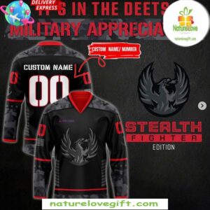 Firebirds Hockey Jersey Coachella Valley Stealth Fighter Military
