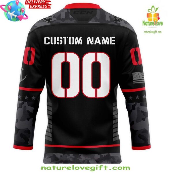 Firebirds Hockey Jersey Coachella Valley Stealth Fighter Military