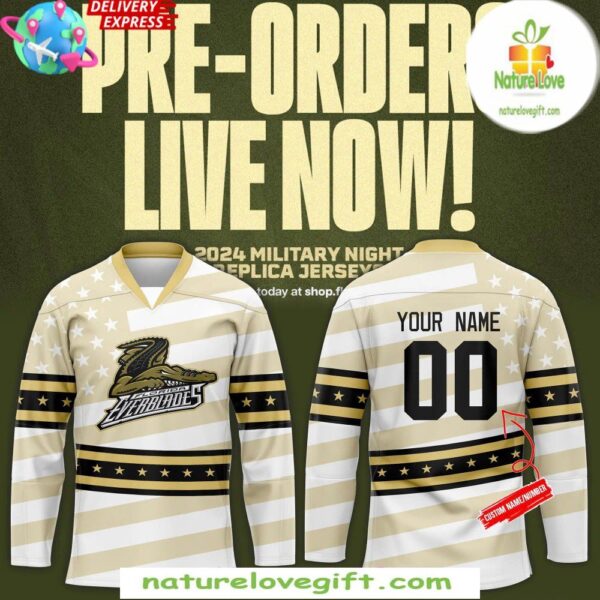 Florida Everblades 2025 Military Night Hockey Jersey