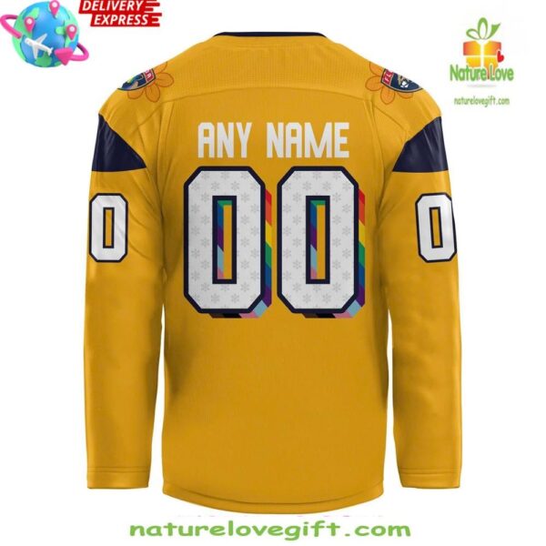 Florida Panthers 2025 Pride Month Gold Jersey Special Edition