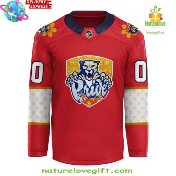 Florida Panthers 2025 Pride Month Red Jersey