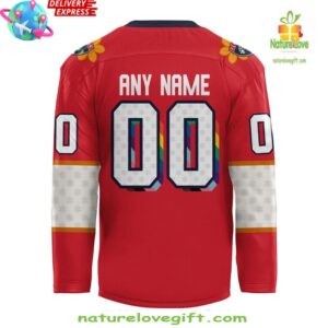2025 Florida Panthers Pride Month Special Red Jersey InspirDG 3