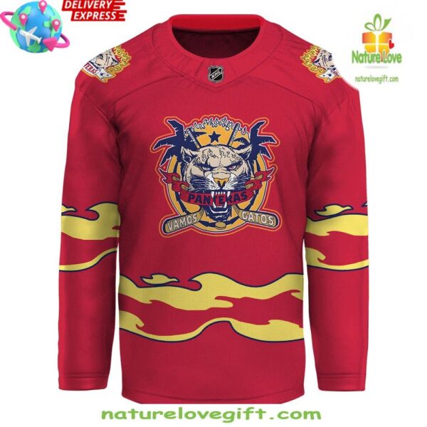 Florida Panthers 2025 Vamos Gatos Night Hockey Jersey