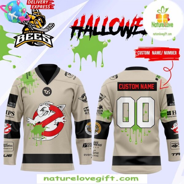 Ghostbusters Halloween Hockey Jersey 2025 Berkshire Bees