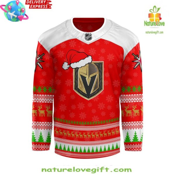 Golden Knights Grinch Christmas Hockey Jersey NHL Fan Gear