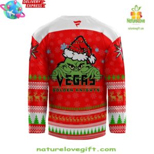 Vegas Golden Knights Grinch Christmas Special Hockey Jersey