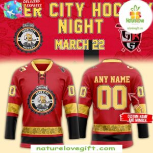 Grand Rapids Griffins 2025 Hockey Jersey Beer City Night