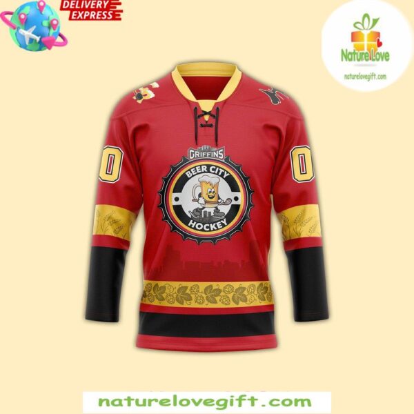 Grand Rapids Griffins 2025 Hockey Jersey Beer City Night