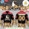 Grand Rapids Griffins Black Hockey Jersey Teddy Bear Special