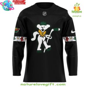 Minnesota Wild x Grateful Dead Night Special Edition Black Hockey Jersey