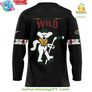 Minnesota Wild x Grateful Dead Night Special Edition Black Hockey Jersey