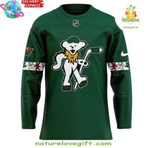 Minnesota Wild x Grateful Dead Night Special Edition Green Hockey Jersey