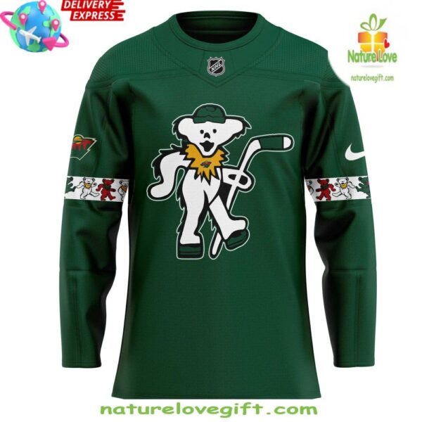 Grateful Dead Minnesota Wild Green Hockey Jersey Special Edition