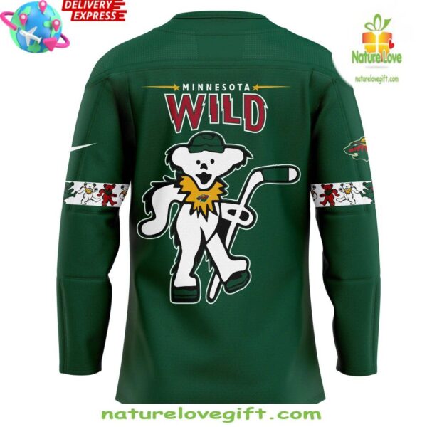 Grateful Dead Minnesota Wild Green Hockey Jersey Special Edition