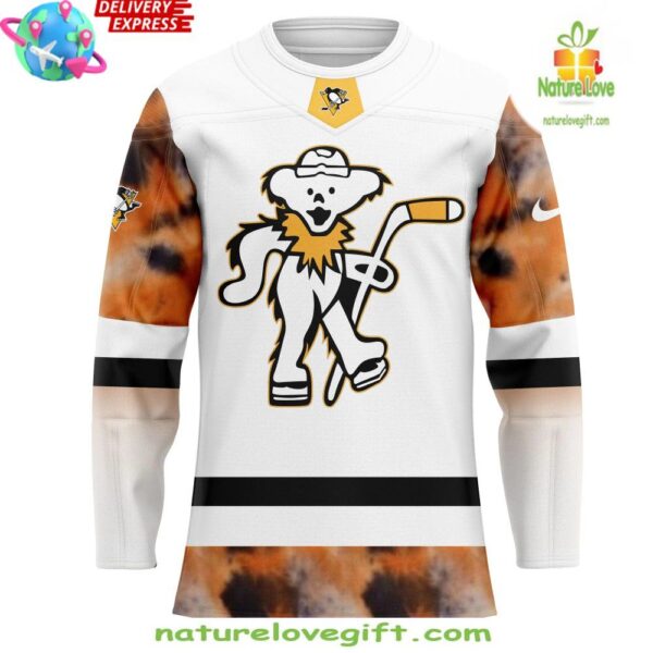 Grateful Dead Penguins Hockey Jersey White Special Edition