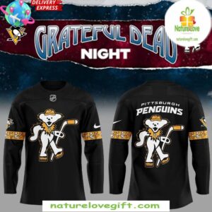 Grateful Dead Pittsburgh Penguins Nike Hockey Jersey Night