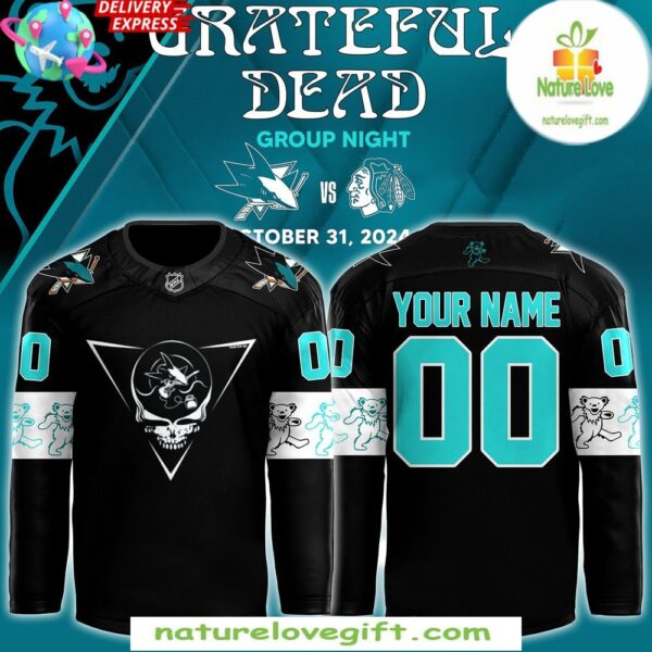 Grateful Dead San Jose Sharks 2025 Hockey Jersey