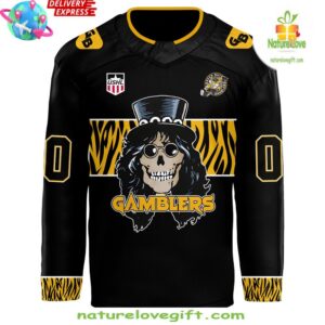 Green Bay Gamblers Hair Nation Custom Hockey Jersey