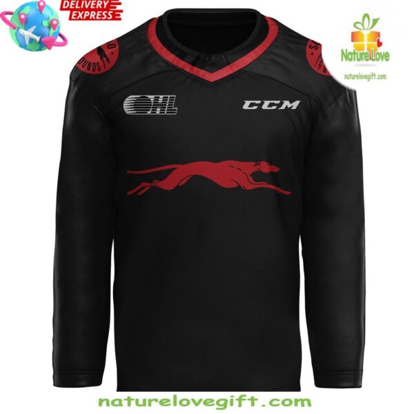 Greyhounds Back In Black Hockey Jersey Soo Special Edition