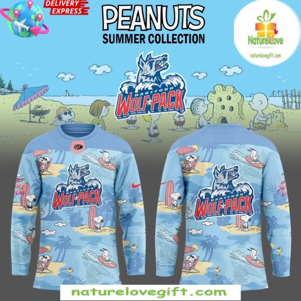 Hartford Wolf Pack Hockey Jersey Peanuts Summer Collection
