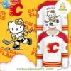 Hello Kitty Calgary Flames 50th Anniversary White Hockey Jersey