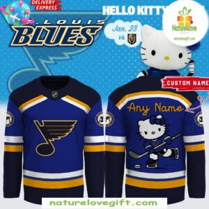 Hello Kitty St Louis Blues Plush Hockey Jersey