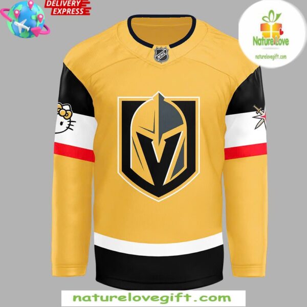 Hello Kitty Vegas Golden Knights 50th Anniversary Hockey Jersey