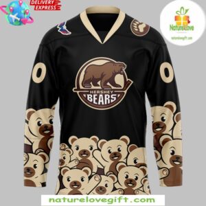 Hershey Bears Christmas Holiday Special Black Hockey Jersey