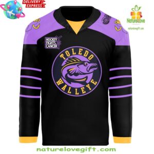 Toledo Walleye x Hockey Fight Cancer Night 2024 Hockey Jersey