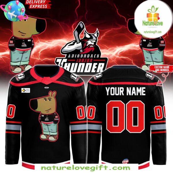 Hockey Jersey Adirondack Thunder Chill Guy 2025 Black
