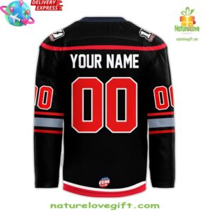 Adirondack Thunder Chill Guy 2025 Black Hockey Jersey