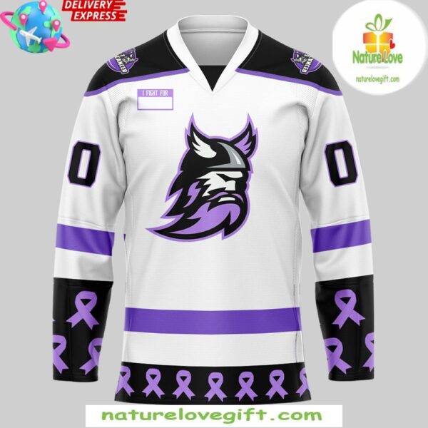 Hockey Jersey Adirondack Thunder Fight Cancer 2025