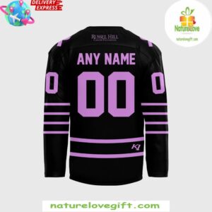 Huntsville Havoc Russel Hill Cancer Foundation Cancer Special Hockey Jersey InspirDG 3