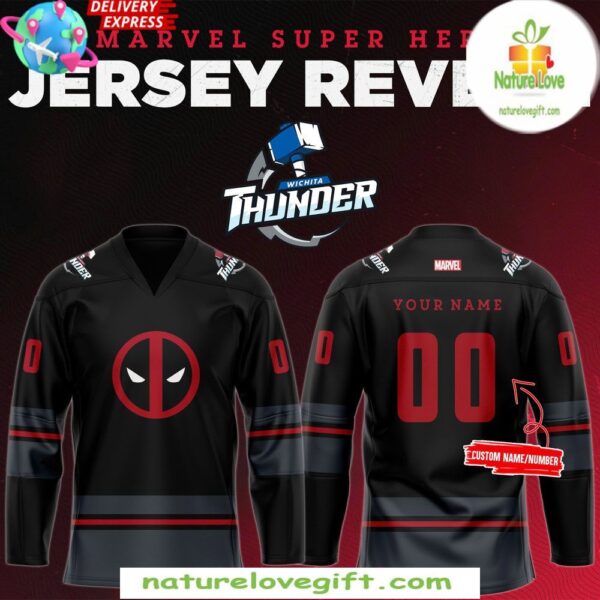 Hockey Jersey Wichita Thunder Super Hero Night Fan Apparel