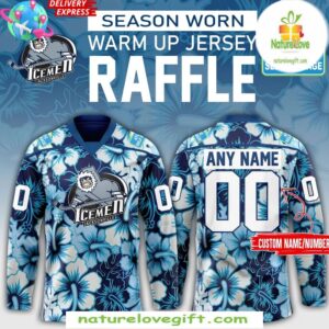 Jacksonville Icemen 2025 Game Worn Hockey Jersey Warm Up
