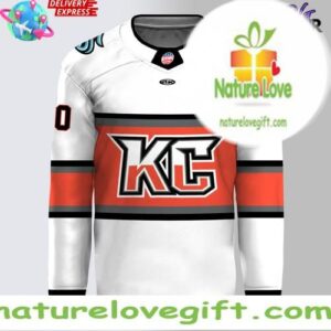 Kansas City Mavericks 2025 Kelly Cup Playoffs Official White Hockey Jersey InspirDG 2