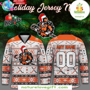 Komets 2025 Christmas Hockey Jersey Fort Wayne Holiday