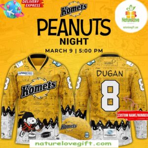 Fort Wayne Komets 75th Anniversary of Peanuts Hockey Jersey