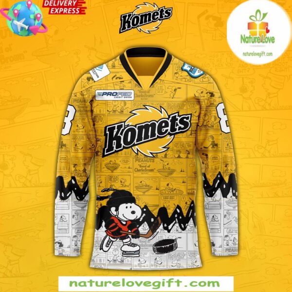 Komets 75th Anniversary Hockey Jersey Fort Wayne Peanuts