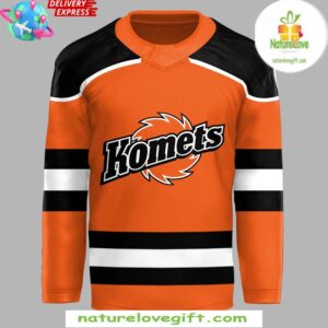 Fort Wayne Komets New 2024 Orange Hockey Jersey