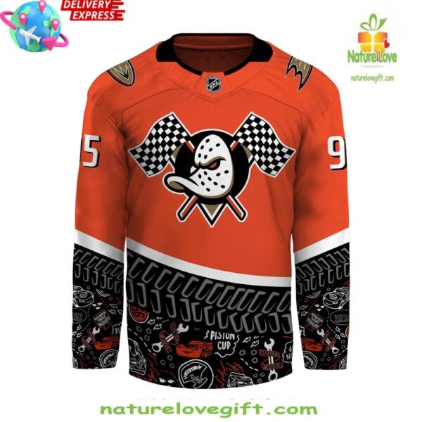 Lightning McQueen Anaheim Ducks 2025 Hockey Jersey