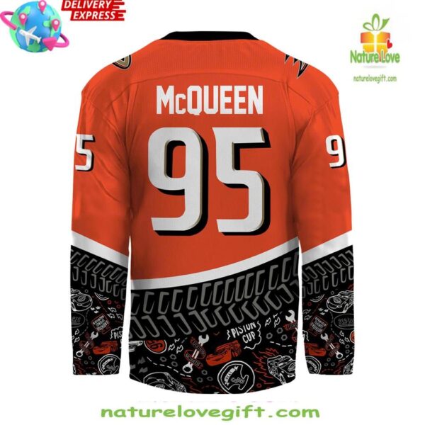 Lightning McQueen Anaheim Ducks 2025 Hockey Jersey