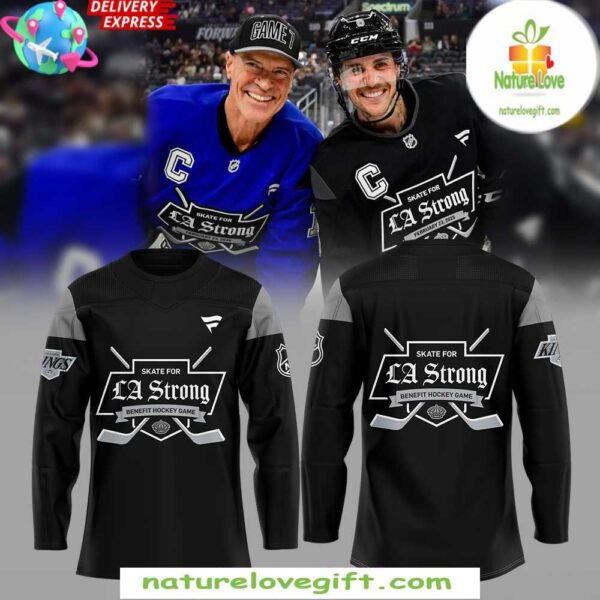 Los Angeles Kings 2025 Black Jersey LA Strong Hockey