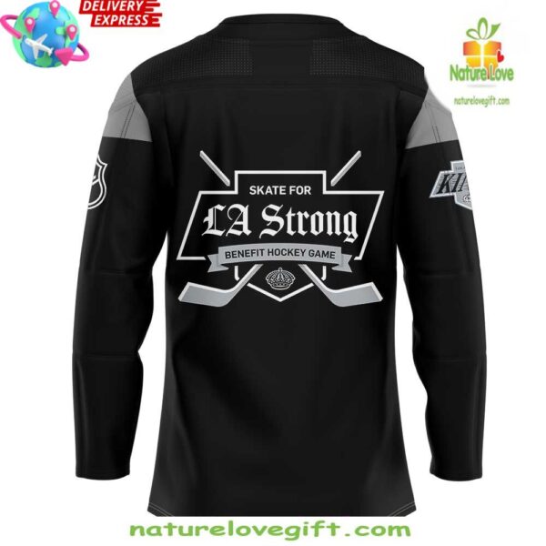Los Angeles Kings 2025 Black Jersey LA Strong Hockey