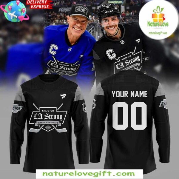 Los Angeles Kings 2025 Black Jersey LA Strong Hockey