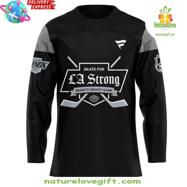 Los Angeles Kings 2025 Black Jersey LA Strong Hockey